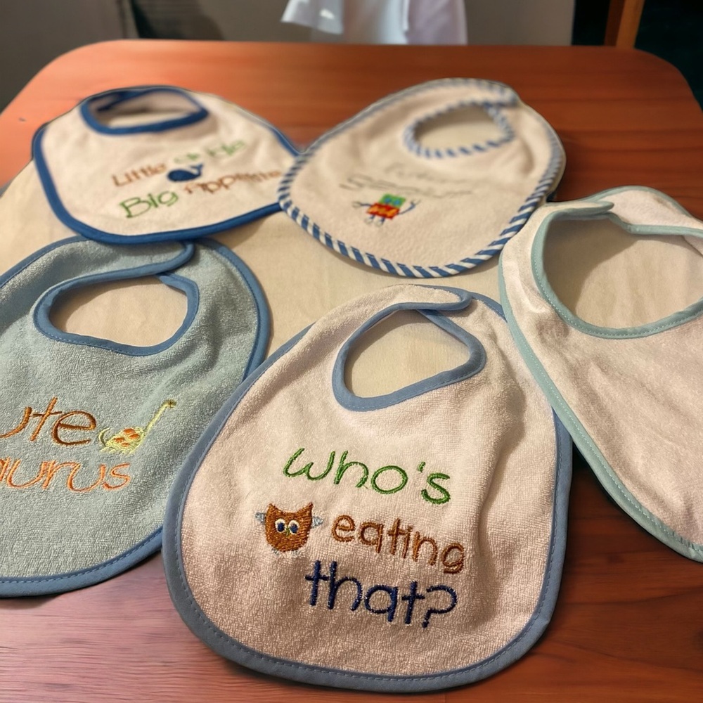 bundle of baby bibs